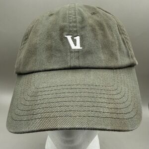 Vuori Hat Cap Men's Adjustable Strap Back Embroidered Logo Casual Olive Green